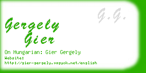 gergely gier business card